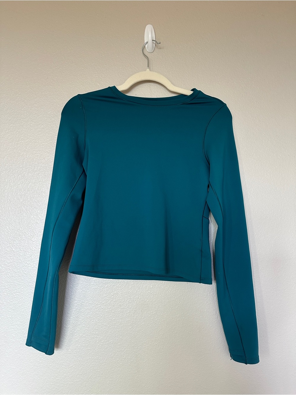 SPANX Teal Long Sleeve Performance Tee